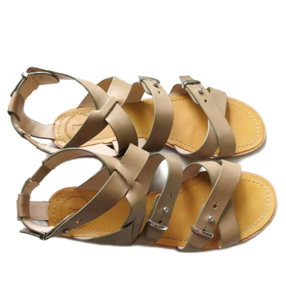 French Connection Harmoney Leather Strappy Gladiator Sandals 38